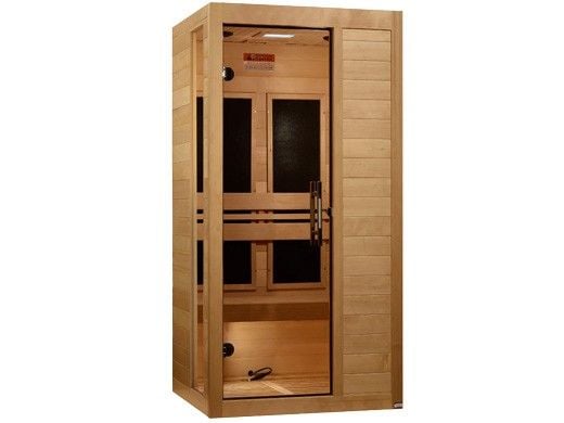 Golden Designs Dynamic Veneto 1-2 Person Low EMF FAR Infrared Sauna | Canadian Hemlock | DYN-6115-05