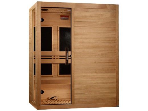 Golden Designs Dynamic Toscana 3-Person Low EMF FAR Infrared Sauna | Hemlock | DYN-6315-05