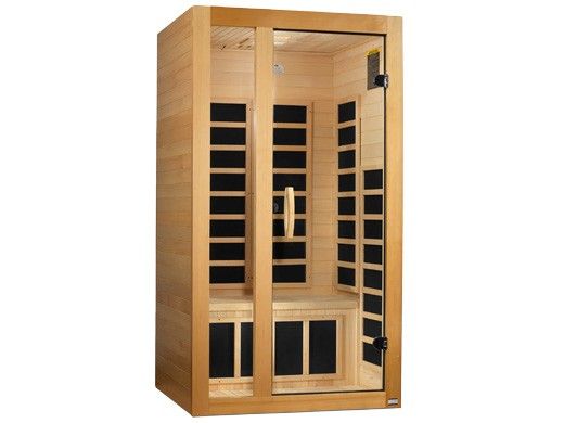 Golden Designs Dynamic Gracia 1-2 Person Ultra Low EMF FAR Infrared Sauna | Hemlock | DYN-6119-01 Elite