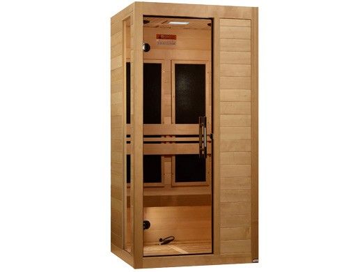 Golden Designs Dynamic Veneto 1-2 Person Ultra Low EMF FAR Infrared Sauna | Canadian Hemlock | DYN-6115-05 Elite