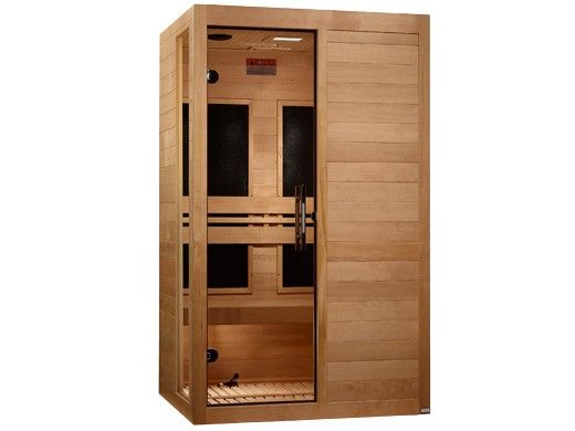 Golden Designs Dynamic Lucca 2-Person Ultra Low EMF FAR Infrared Sauna | Hemlock | DYN-6215-05 Elite