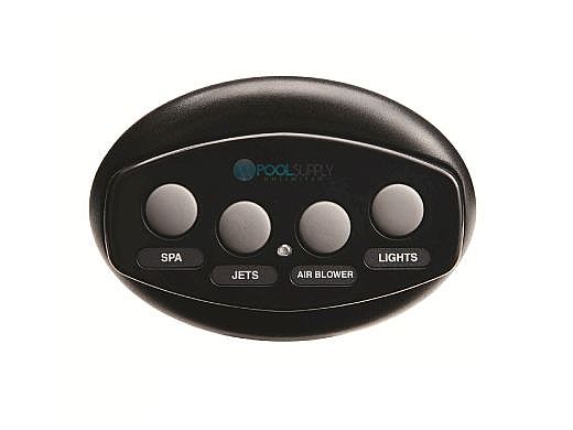 Pentair iS4 Spa-Side Remote Control | 4 Button Black 250 ft Cable | 521894