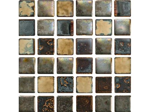 National Pool Tile BMX Mix Mosaic 1x1 Series | Blonde Mix | MASBMX100
