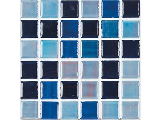 National Pool Tile BMX Mix Mosaic 1x1 Series | Blue Mix | MASBMX200