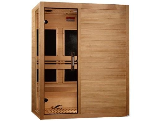 Golden Designs Dynamic Toscana 3-Person Ultra Low EMF FAR Infrared Sauna | Hemlock | DYN-6315-05 Elite