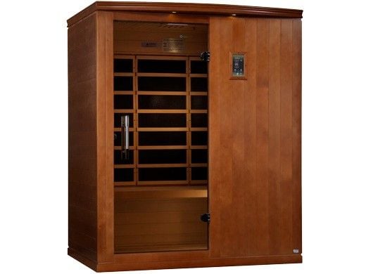 Golden Designs Dynamic Madrid 3-Person Ultra Low EMF FAR Infrared Sauna | Hemlock | DYN-6310-04 Elite