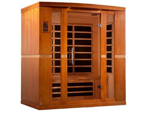 Golden Designs Dynamic Bergamo 4-Person Ultra Low EMF FAR Infrared Sauna | Hemlock | DYN-6440-01 Elite