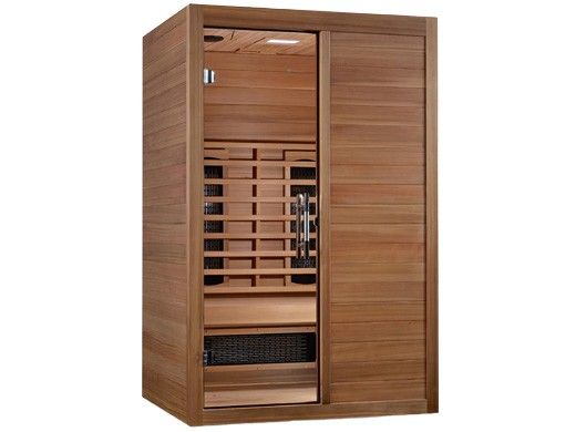 Golden Designs Maxxus S-Line Yoga 2-Person Full Spectrum Near Zero EMF Infrared Sauna | Pacific Cedar | MX-S206-01-FS-PC