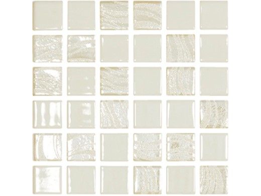 National Pool Tile Glacier Bay 1x1 Glass Tile | White Blend | GLC-ICEBERG