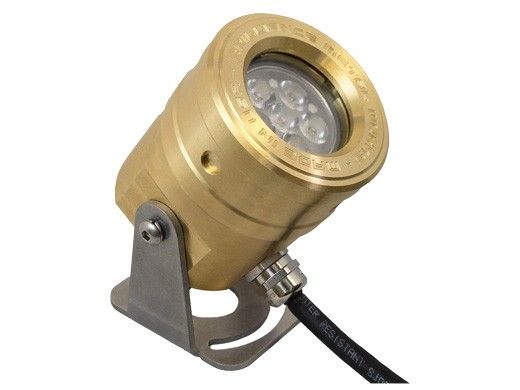 Brilliance LED Adjustable Aquabeam Directional Underwater LED Light Fixture | 2700K 7W 30 Degrees IP68 | Brass  | ADJ-AQUABEAM-7-2700-30