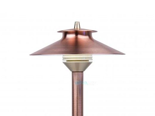 FX Luminaire DM 3 LED Pathlight | Zone Dimming | Copper Finish | 24" Riser | DMLEDTACU-GZD3LED24RACU-KIT