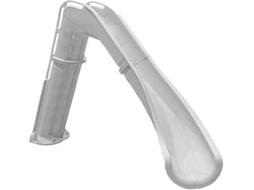 Global Pool Products Bad Axe X7 Swimming Pool Slide | Right Turn | Silver Quartz | GPPS-BAX7-SQ-R