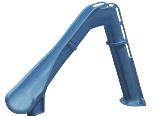 Global Pool Products Bad Axe X7 Swimming Pool Slide | Left Turn | Blue Quartz | GPPS-BAX7-BQ-L