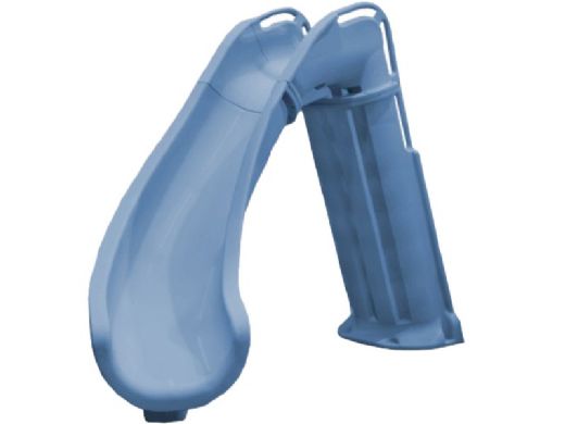 Global Pool Products Bad Axe X6 Swimming Pool Slide | Left Turn | Blue Quartz | GPPS-BAX6-BQ-L