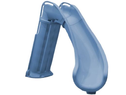 Global Pool Products Bad Axe X6 Swimming Pool Slide | Right Turn | Blue Quartz | GPPS-BAX6-BQ-R