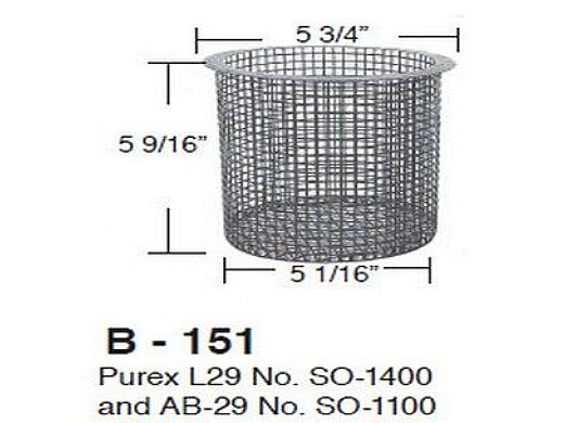 Aladdin Basket for Purex L29 No. SO-1400 & AB-29 No. SO-1100 | B-151