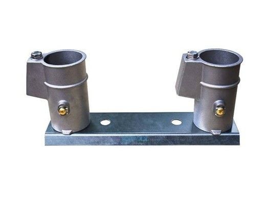 Global Pool Products 4" Double Socket Anchor on 8" Channel | GPPOTE-A4C8
