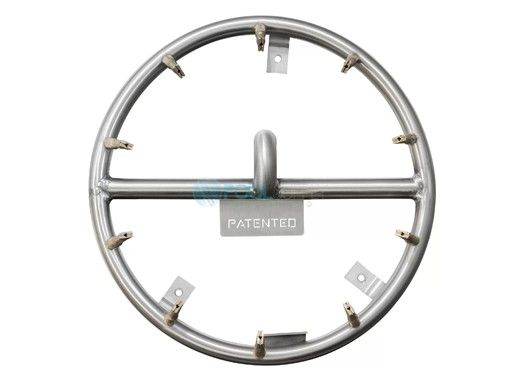The Outdoor Plus 8" Stainless Steel Round Bullet Burner | Machine Brass Bullet Jets | OPT-BRDSS8