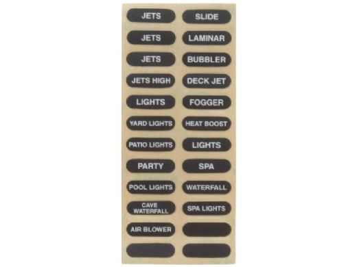 Pentair IntelliTouch® iS4 Spa-Side Remote Control Label Kit | 522082