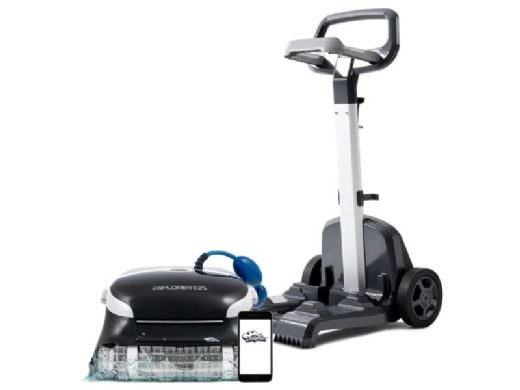 Maytronics Dolphin Explorer E25 Inground Robotic Pool Cleaner with Caddy | 99996406-XPI-KIT