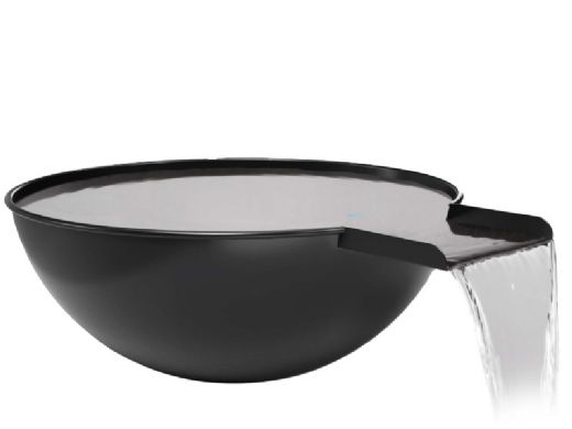 The Outdoor Plus 36" Round Sedona Water Bowl | Powder Coated Metal | Black | OPT-36RPCWO-BLK