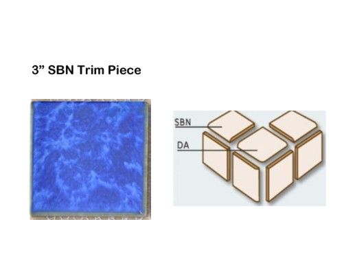 National Pool Tile Harmony 3" Trim Series | Lake Blue | HS344 SBN