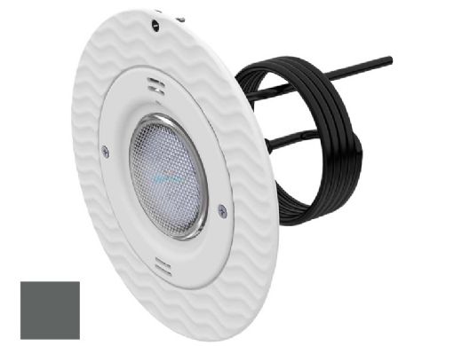 AquaStar Lite Star 20-Degree Adjustable Angle Blue LED Pool and Spa Light with Retrofit Adapter Kit for Large Light Niches | 12V 9W | Dark Gray Face Plate | LS105-PN-BLUE