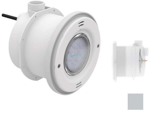 AquaStar Lite Star 20-Degree Adjustable Angle RGB + White LED Pool and Spa Light with Bonding Plate | 12V 17W | New Construction | Light Gray Face Plate | LS103-MULTI-BP