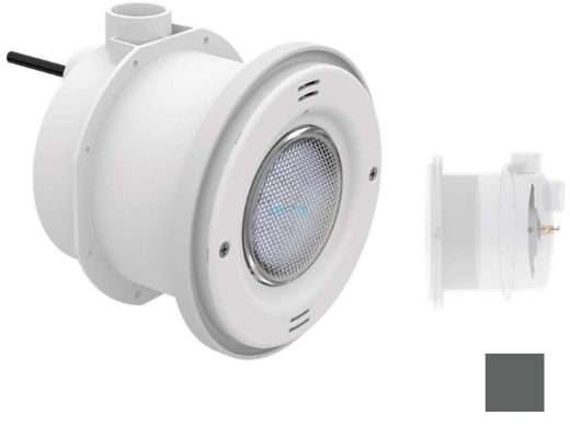 AquaStar Lite Star 20-Degree Adjustable Angle RGB + White LED Pool and Spa Light with Bonding Plate | 12V 17W | New Construction | Dark Gray Face Plate | LS105-MULTI-BP
