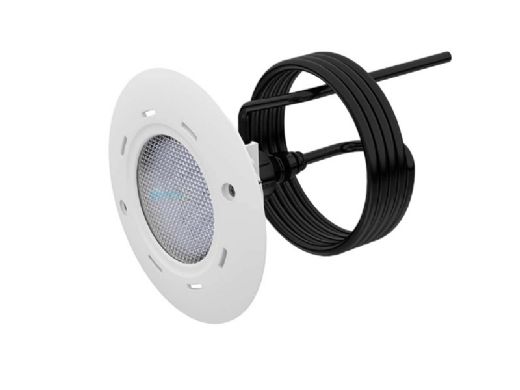 AquaStar Lite Star Adjustable Angle White LED Pool and Spa Light with Retrofit Adapter Kit for Blue Square Spectrum 360 Light Niches | 12V 9W | White Face Plate | LS101-S360-WHITE