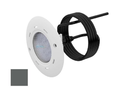 AquaStar Lite Star Adjustable Angle RGB + White LED Pool and Spa Light with Retrofit Adapter Kit for Blue Square Spectrum 360 Light Niches | 12V 17W | Dark Gray Face Plate | LS105-S360-MULTI