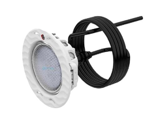 AquaStar Lite Star Adjustable Angle White LED Pool and Spa Light with Retrofit Adapter Kit for Small Light Niches | 12V 9W | White Face Plate | LS101-SN-WHITE