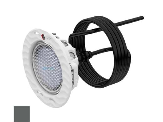 AquaStar Lite Star Adjustable Angle White LED Pool and Spa Light with Retrofit Adapter Kit for Small Light Niches | 12V 9W | Dark Gray Face Plate | LS105-SN-WHITE