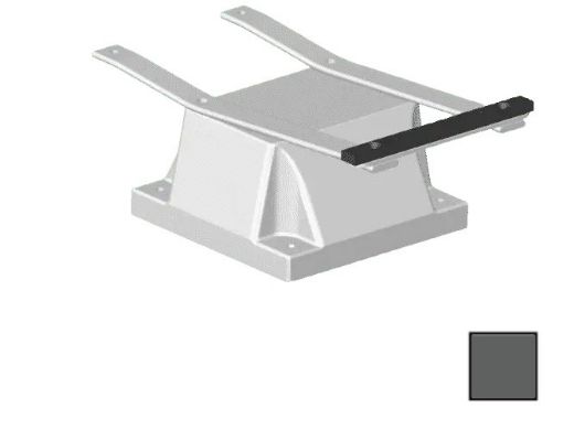 Global Pool Products 4 Bolt Base without Jig for 6' or 8' Diving Boards | 14" Pattern | Gray | GPP-DB-4B14NJ-G