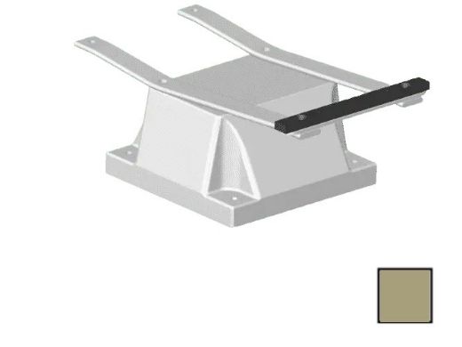 Global Pool Products 4 Bolt Base without Jig for 6' or 8' Diving Boards | 12" Pattern | Sand | GPP-DB-4B12NJ-S