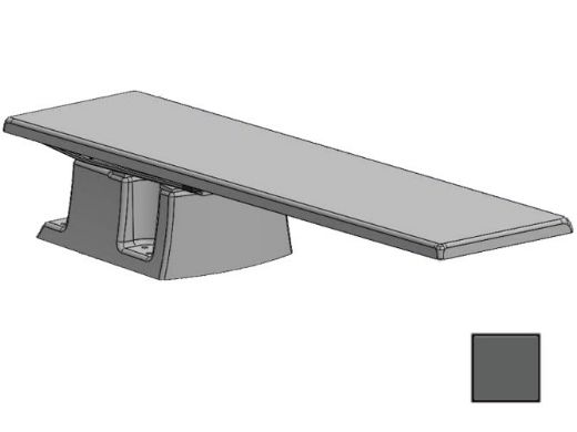 Global Pool Products 6' GX Diving Board 4 Bolt 12" Base with Jig and Spring Kit | Gray | GPP-DB-GX6-G-4B12-C