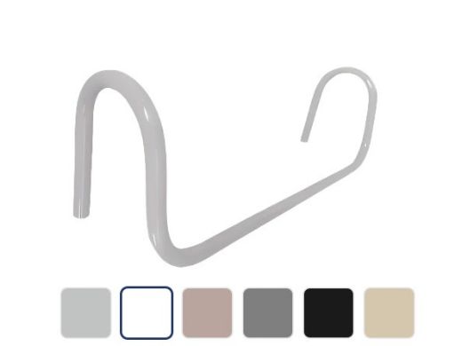 Saftron Deck Mounted Therapy Bars | .25" Thickness 1.90" OD | 24" W x 12" H | White | DMT-24-W