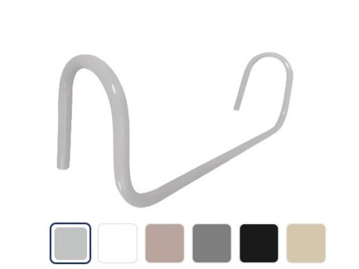 Saftron Deck Mounted Therapy Bars | .25" Thickness 1.90" OD | 36" W x 12" H | Gray | DMT-36-G