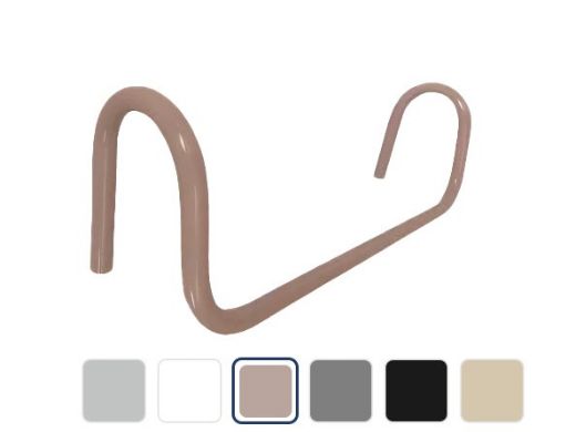 Saftron Deck Mounted Therapy Bars | .25" Thickness 1.90" OD | 48" W x 12" H | Taupe | DMT-48-T