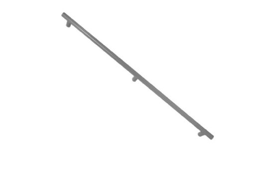 Saftron 3-Post Safety & Exercise Support Bar | .25 Thickness 1.90" OD | 5" W x 72" L | Single | Graphite Gray | X-72-GG