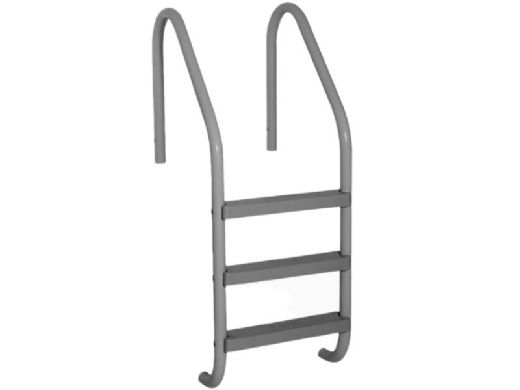 Saftron Economy 2-Step Ladder | .25" Thickness 1.90" OD | 24" W x 44" H | Graphite Gray | P-324-L2-GG