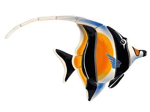 Ceramic Mosaic Moorish Idol Fish 12 in x 11 in | M55