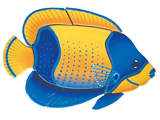 Ceramic Mosaic Majestic Angelfish 10 in x 7 in | MA54