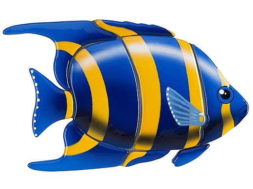Ceramic Mosaic Angel Fish Blue 12 in x 8 in | A56