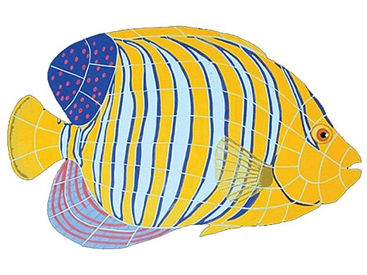 Ceramic Mosaic Regal Fish 33 in x 20 in | RF23