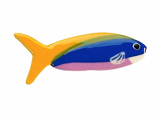 Porcelain Mosaic Wrasse Multicolor Mosaic | 4" x 1" | W60