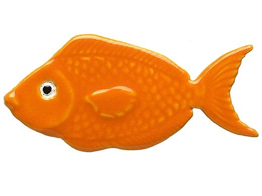 Ceramic Mosaic Orange Reef Fish 4 inch | 101OR