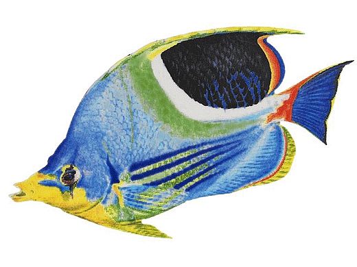 Porcelain Mosaic Reef Fish | Saddle Butterfly | PORC-SF6-5
