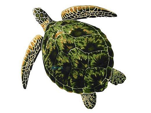 Porcelain Mosaic Sea Turtle Green | 18"x18" | PORC-GT3-18