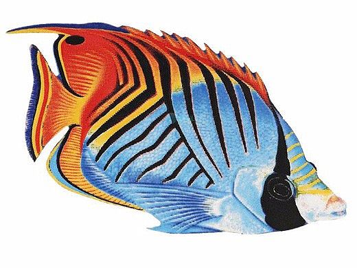 Porcelain Mosaic Reef Fish | Threadfin Butterfly | PORC-TF25-5